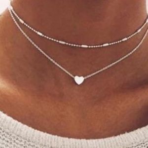 ❤️❤️ Gold color Heart multilayered necklace